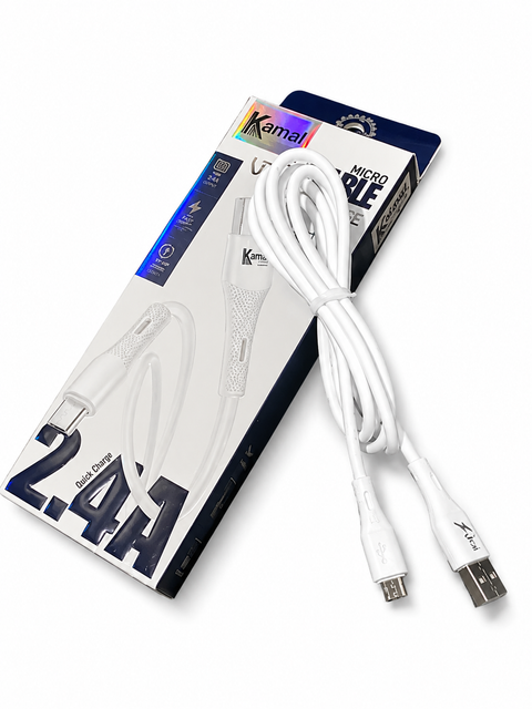 Kamal Micro USB Data Cables 1.2M - 2.4A Fast Charging Cables for Android